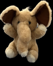 1982 Wallace Berrie Tan Floppy Eared Elephant Plush 10" Korea