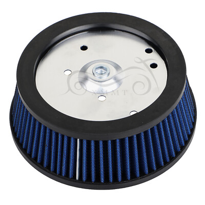 Air Cleaner Blue Element+Chrome Cover For Harley Electra Street