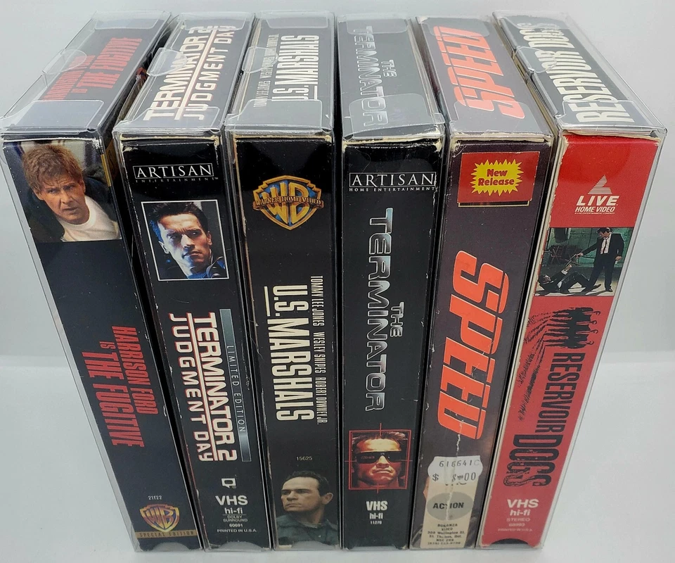 Vintage LOT of 6 Movies (VHS) Terminator 1, 2 The Fugitive US Marshall's Speed🎬 - Image 4 of 4