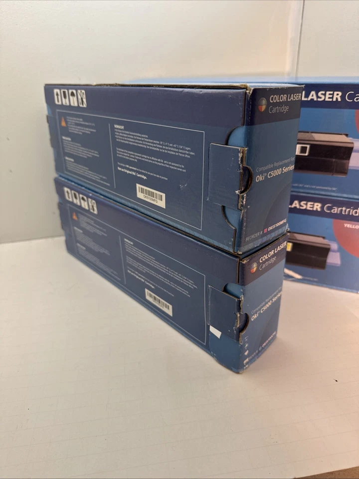 Oki C5000 Series Lot Black, Yellow, Magenta, Cyan Color Laser Cartridges New 4 - Image 4 of 4