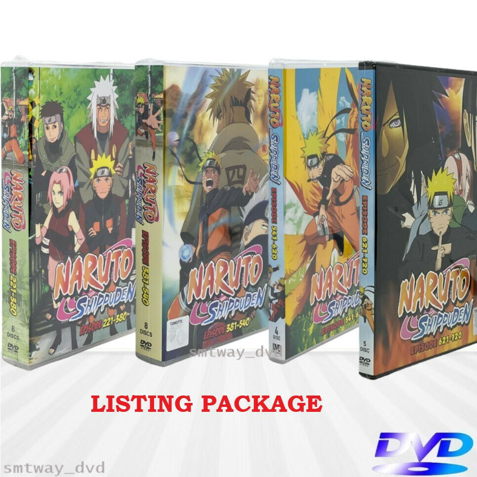 Naruto Shippuden Episodes 1 - 500 Complete Series English Dub on 54 DVDs