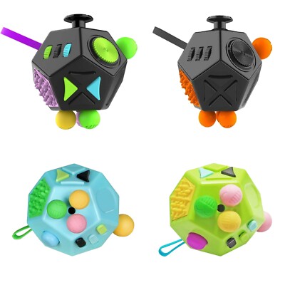 12-Sided Fidget Cube Hexagon Desk Toy Children Anxiety Adult