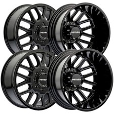Set Of 4-17 Inch Mayhem 8107d Cogent Dually 8x6.5 Gloss Black Wheels Rims