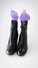 Antique Edwardian Black Leather Lace-Up Walking Boots Beautifully Worn