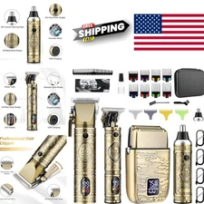 10 All in One Men's Grooming Set with Clipper Trimmer and Multiple Accessories