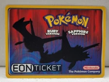 Pokemon e-reader EON TICKET S.S. TIDAL PROMO E-Card Ruby Sapphire 2003 NM