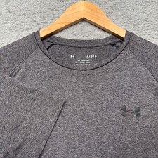 Under Armour The Tech Tee Shirt Mens Large Gray Performance Athletic Crew Neck