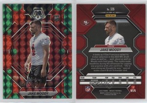 2023 Panini Mosaic Rookies Choice Red & Green Prizm Jake Moody #326 Rookie RC