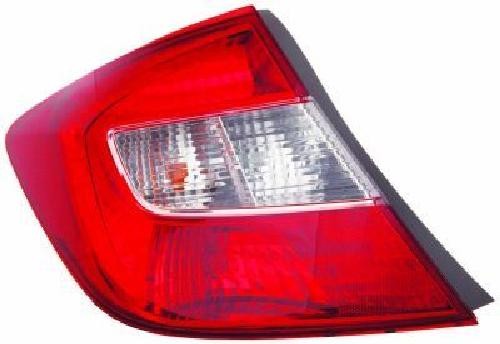 ABAKUS Tail Light 117-1905L-UE For Honda Left Reinforced Red Without Bulb