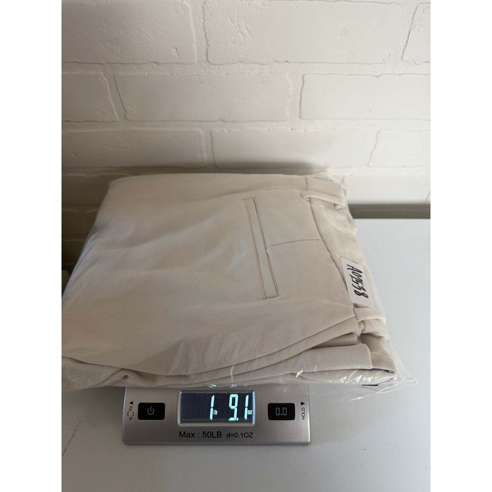 NWT CUTS Essential Pant Womens 8 Beige Bisque Pleated Wide Leg Trousers Stretch thumbnail 8