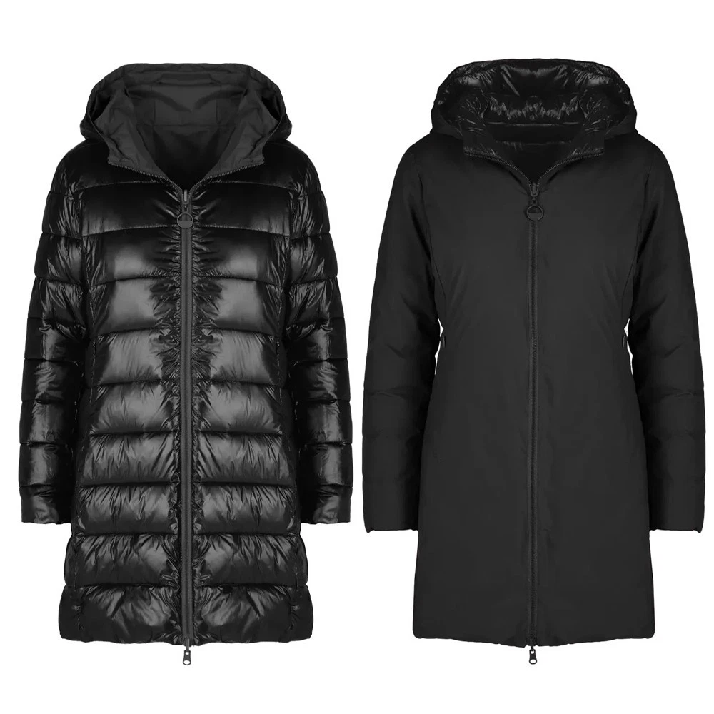 YMING Donna Giacca Lunga Parka Invernale Trapuntato Con Cappuccio Cappotto Con Colletto In Pelliccia Ecologica Verde XXS
