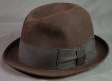 Davison The Clothier Flint, MI, Homburg Hat, John B. Stetson, 6 7/8