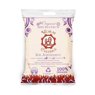 Organic Mechanics Worm Castings Organic Soil Amendment, 5lbs