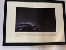 Original Framed VW Corrado Storm Mystic Blue A2 Size Advert Poster Garage Retro