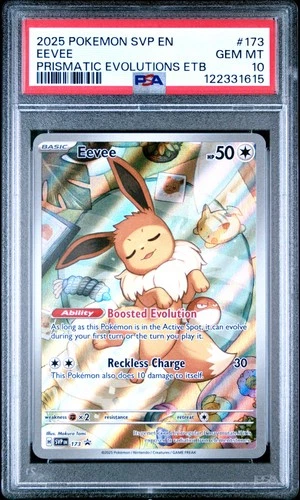 2025 POKEMON SVP EN-SV BLACK STAR PROMO #173 EEVEE PSA 10