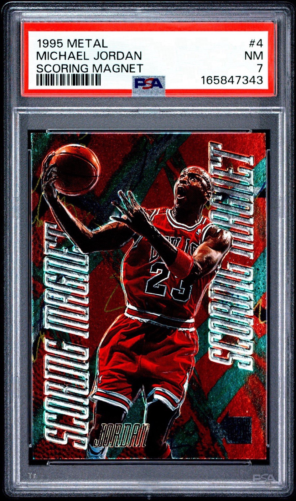 1995 Metal Michael Jordan Scoring Magnet #4 PSA 7