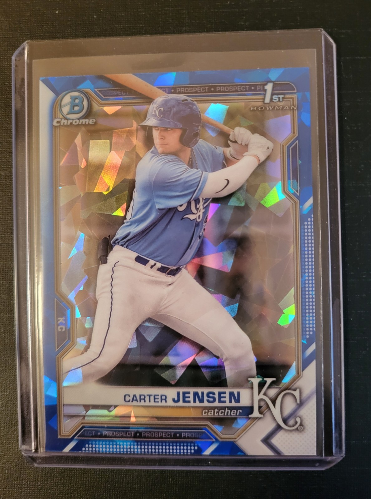 2021 Bowman Chrome Draft Sapphire Edition BDC-106 Carter Jensen RC KC Royals