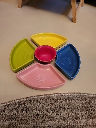 Fiesta Omni Relish Tray Inserts Entertaining Set 5 Piece Fiestaware