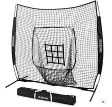 GoSports 7' x 7' Baseball/Softball Practice Net Includes Bonus Strike Zone