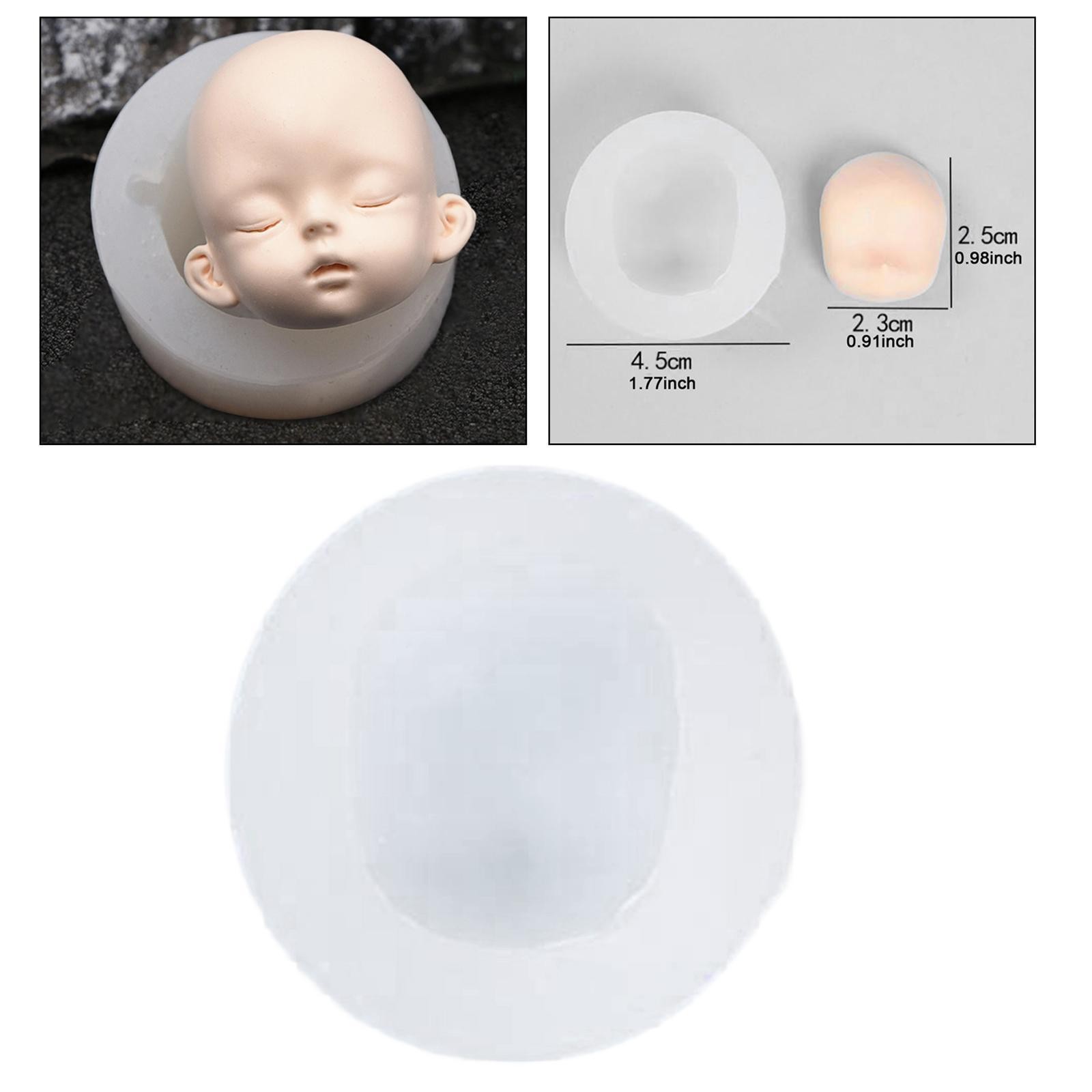 Doll Face Epoxy Resin Mould Easy to Clean for Polymer Clay Resin Fondant
