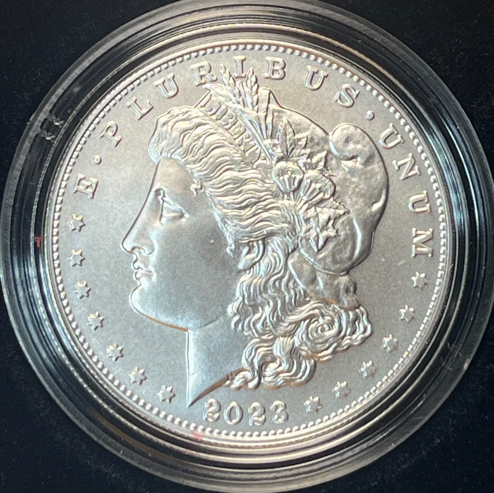 2023 P  $1 PROOF MORGAN DOLLAR SILVER COMMEMORATIVE - GEM PROOF, MINT PKG EB6 - Image 4 of 4