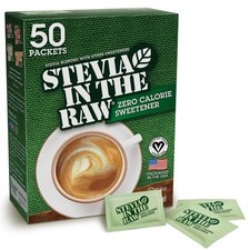 Stevia In The Raw, Plant Based Zero Calorie Sweetener Sugar-Free 50 Count