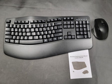 Wireless 2.4 GHz Keyboard  Mouse Combo   Full-Size Wave Keys, USB Receiver
