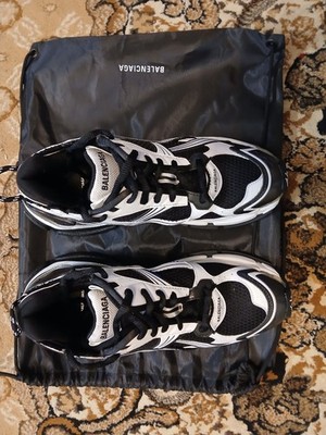 Balenciaga Black And White Runners