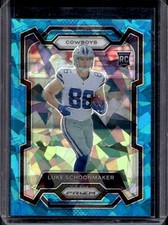 2023 Panini Prizm Luke Schoonmaker RC Blue Ice Rookie #/99 Cowboys