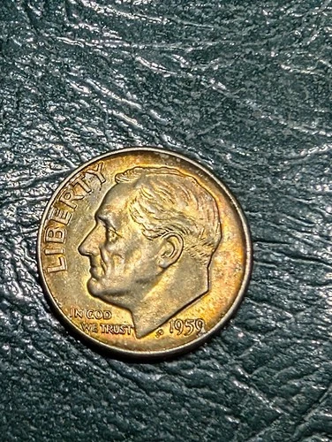 1959-D Roosevelt Dime Gem BU Nicely Toned