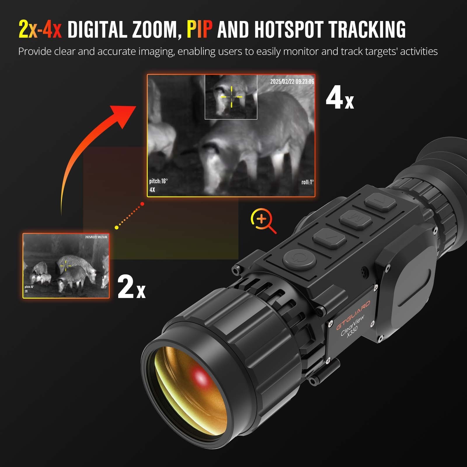GTGUARD 35mm Thermal Imaging Rifle Scope  Tactical Thermal Scope for Hunting