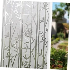  Bamboo Window Film for Privacy Frosted Window Film Perfect for Bathroom 