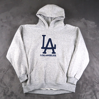 Vintage 90s LA Los Angeles Dodgers Hoodie Sweatshirt Mens Large L 