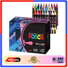 Uni Posca PC-5M Paint Markers Set of 29 Mediu...