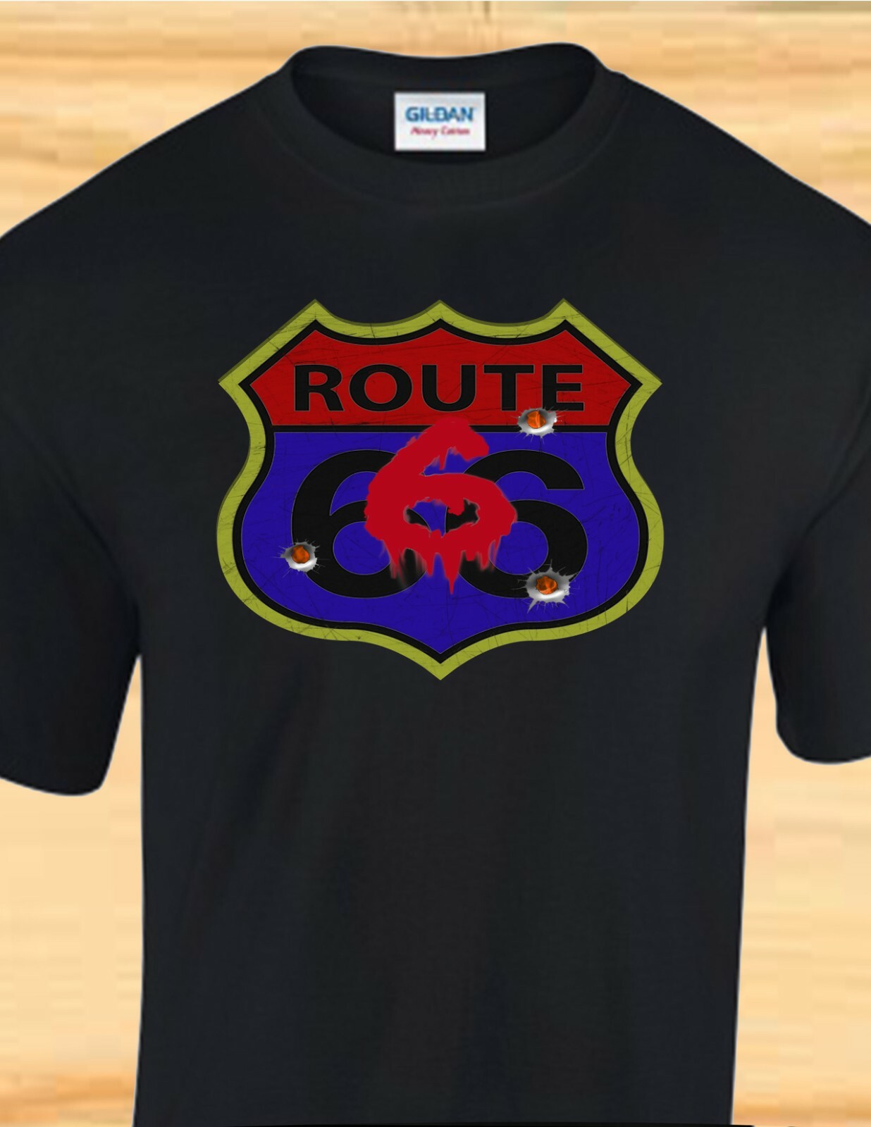 ROUTE 666 - Funny Trucker Biker CUSTOM T-SHIRT | eBay