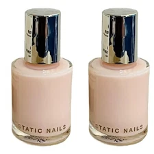 2X Static Nails Soft Glow Liquid Glass Nail Lacquer Full Cover New .41 fl oz