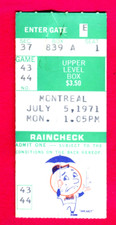 7/5/71 METS/EXPOS TICKET STUB-NOLAN RYAN 5 K'S/CLEON JONES HR/DOUBLEHEADER/SHEA