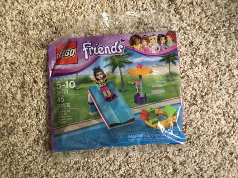 Lego Friends 30401 Emma's Pool Slide New NIP Set Easter Gift For Beach House