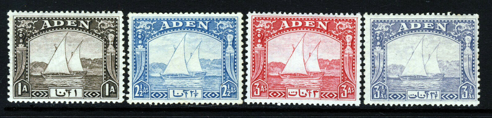 ADEN 1937 Arab Dhows Group SG 7 New item Superior MINT to 3