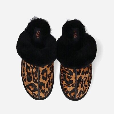 New Women's 100% UGG Brand Scuffette II Animal Print Shoes Slippers Sandals  | eBay