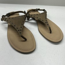 Simply Vera Vera Wang Fireworks Olive Flat Dressy Sandals - Size 9.5