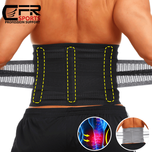 Rückenstütze Unterer Rücken Bandage Schmerzlinderung Lendenwirbelstütze Gürtel Taille Herren Damen - Bild 1 von 15