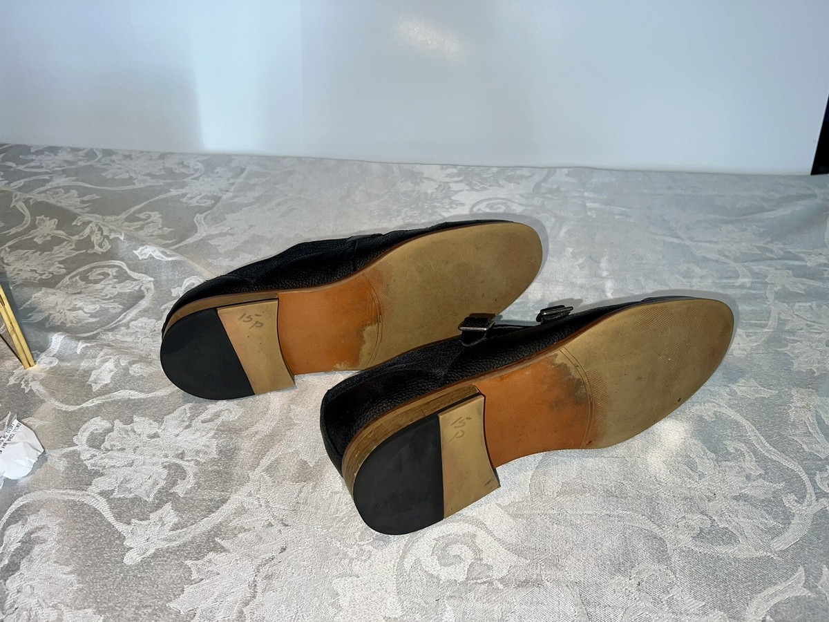 Bar III 3 Jesse Mens Size 9.5M Black Leather Double Monk 