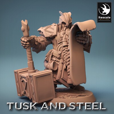 Zwerg Krieger F6 - Tusk And Steel - Lord Of The Print - 28mm Tabletop Figur