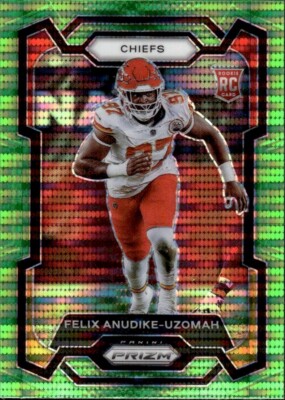 2023 Panini Prizm - Felix Anudike-Uzomah #349 Neon Green Pulsar Prizm (RC)