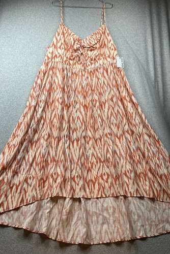 Nine West Maxi Dress Womens Plus Size 4X Twist-Front High-Low Midi beach Summer