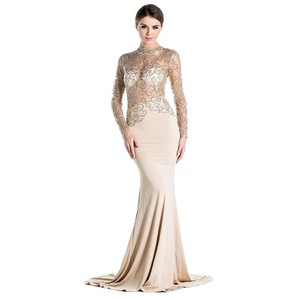 long gown beige color