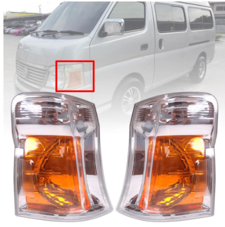 Corner Turn Signal Light Lamp Housing Pair For 2005-2012 Nissan Urvan E25 Van Foto 2 de 4