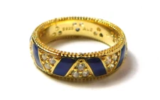 Authentic Pandora Ring, Shine Exotic Stones and Stripes Statement, #168057CZ