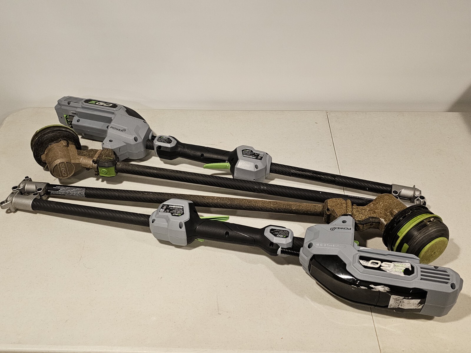 LOT of 2 EGO 56v ST1520S 15” String Trimmer (TOOLS ONLY FOR PARTS NOT